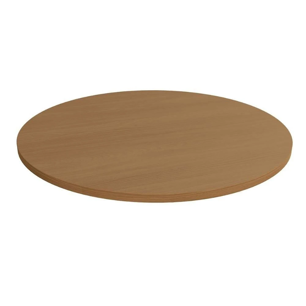 Tampo Mesa Sala De Jantar Madeirado Madeirado Ta70 Crome S- Vidro Redondo 90x90cm Canela - Kappesberg