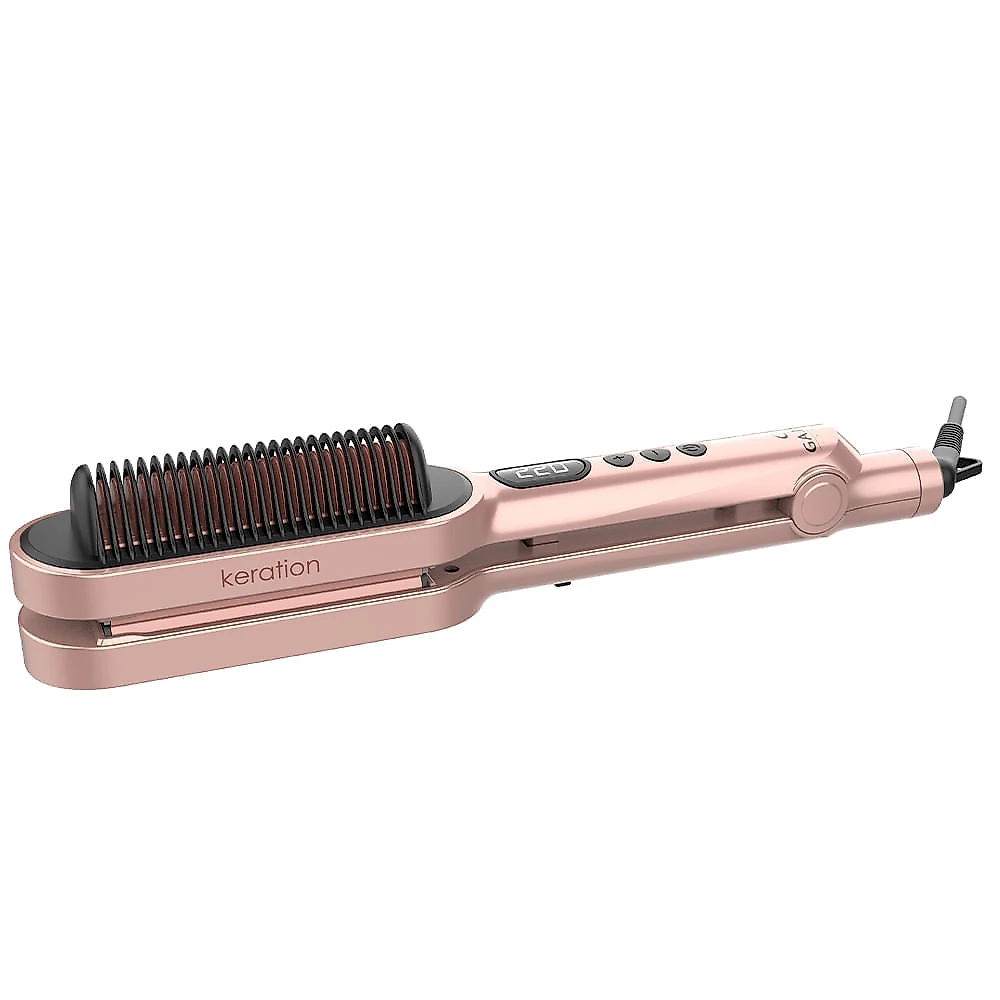 Prancha Modeladora GAMA Waver & Brush Keration Rose e Preto - BECHS805 Bivolt
