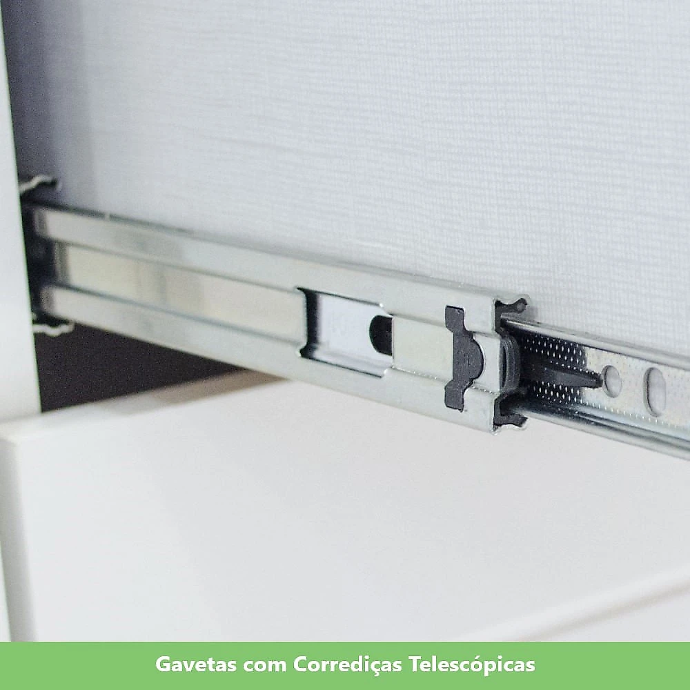 Cozinha Compacta 04 Peças com Aéreo Geladeira Amy Casa 812 Branco HP