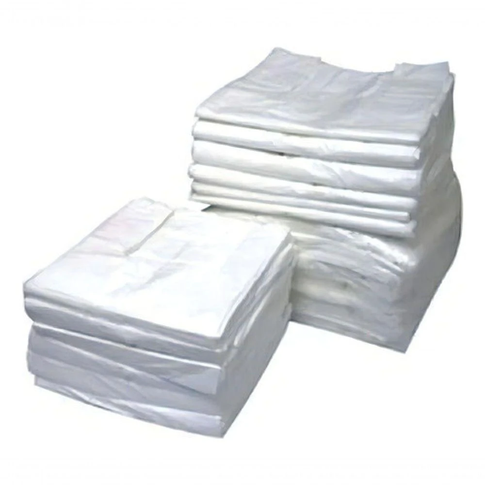 Sacola Plástica Reciclada 70x90 5 kg com Alta Resistência e Material 100% Reciclável Creme Higipack