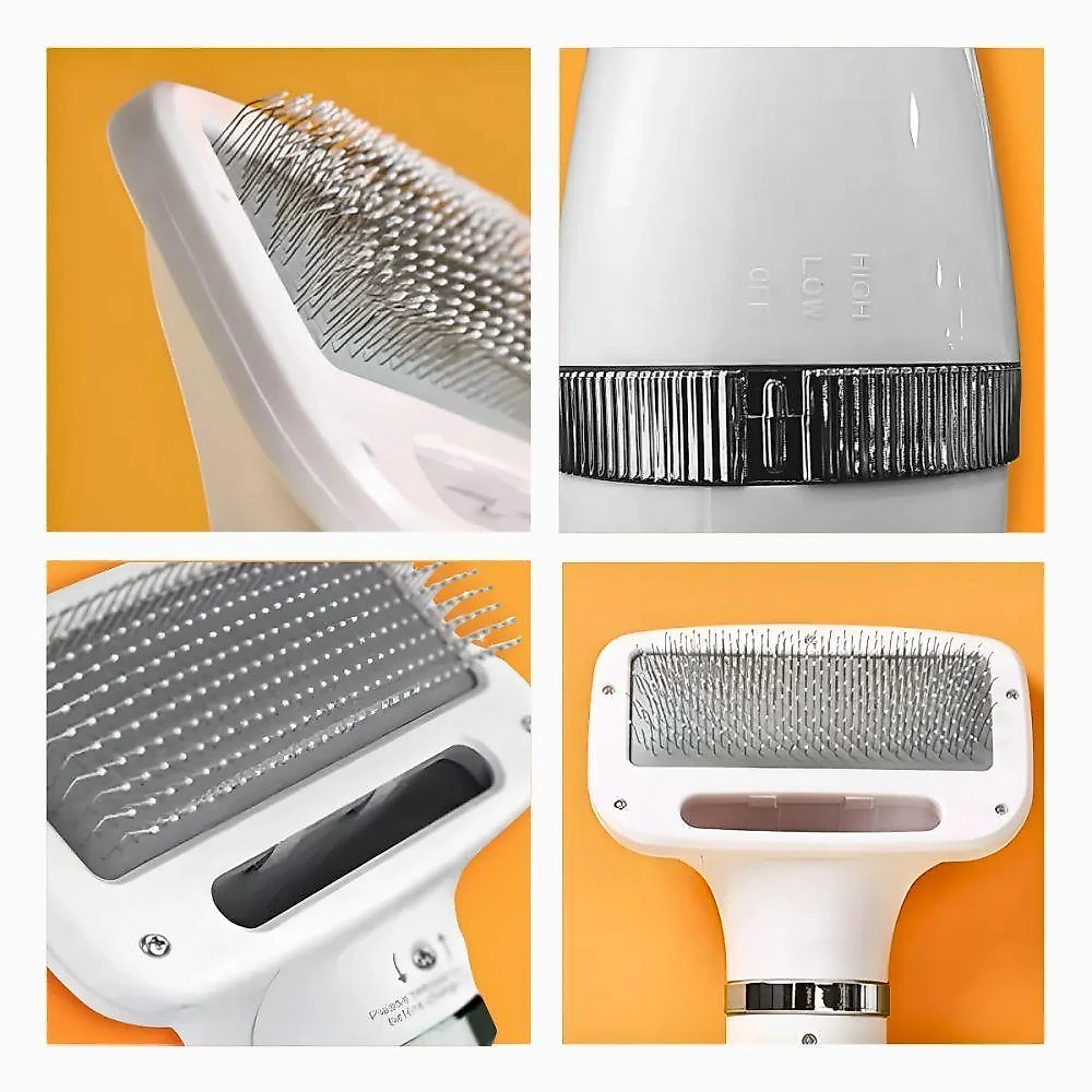 Secador Elétrico com Escova para Pets Utimix 2 em 1 Removedor de Pelos Cães e Gatos 300W 110V