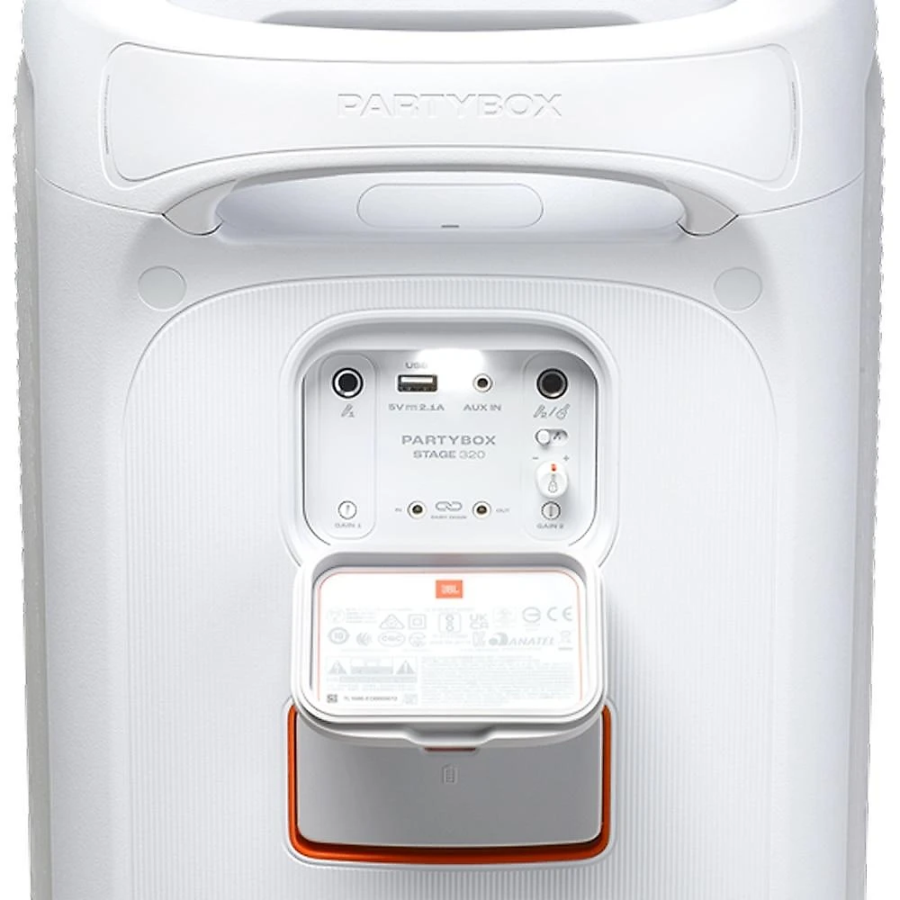 JBL PartyBox Stage 320, Caixa de Som Bluetooth, Branco