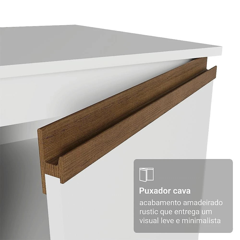 Armário de Cozinha Completa 260 cm Branco Pieta Madesa 02