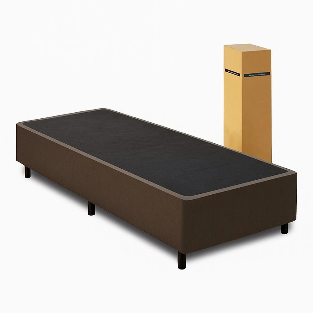 Cama Box Desmontavel Solteiro 88x188cm Orthocamas Suede Marrom