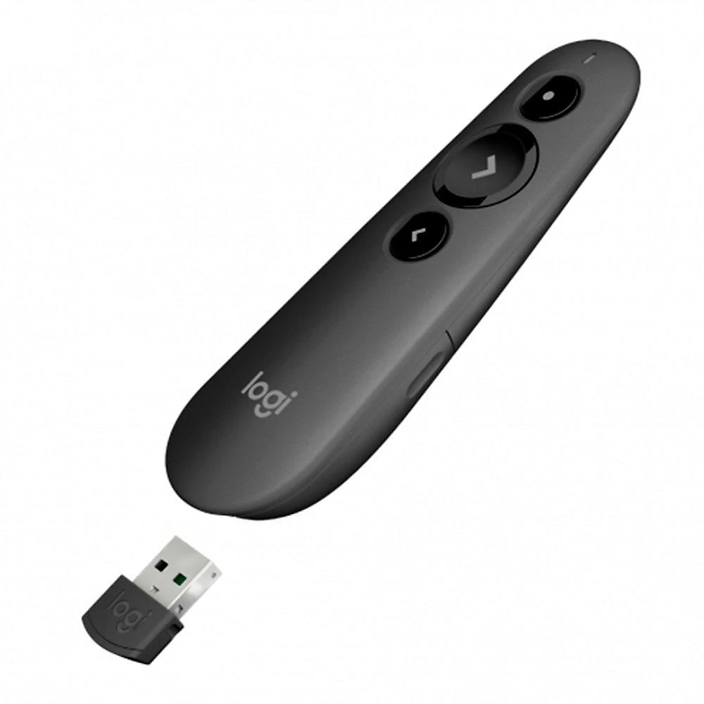 Apresentador sem fio Logitech R500s com Pointer Vermelho, USB ou Bluetooth, Personalizável, Pilha Inclusa - 910-006518