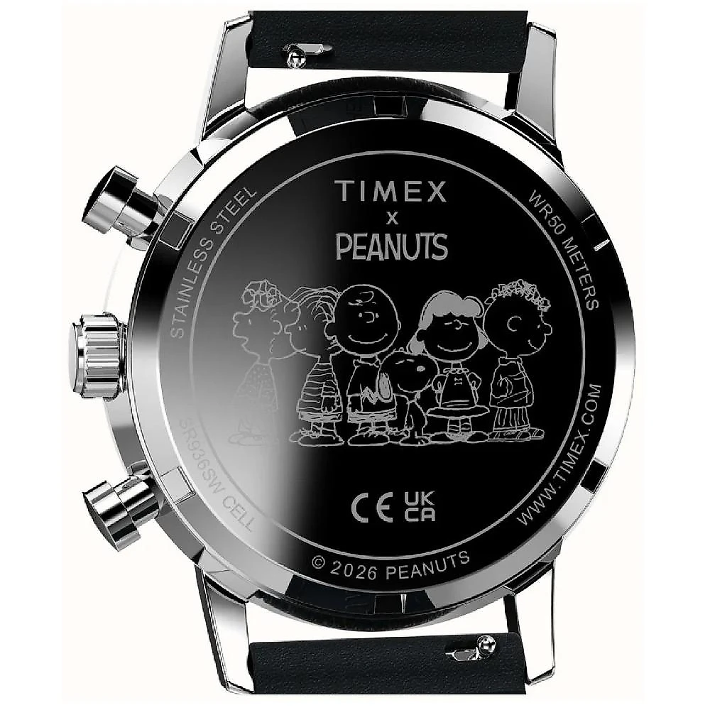 Relógio Timex X Peanuts Marlin Chronograph TW2Y48500 40mm Couro
