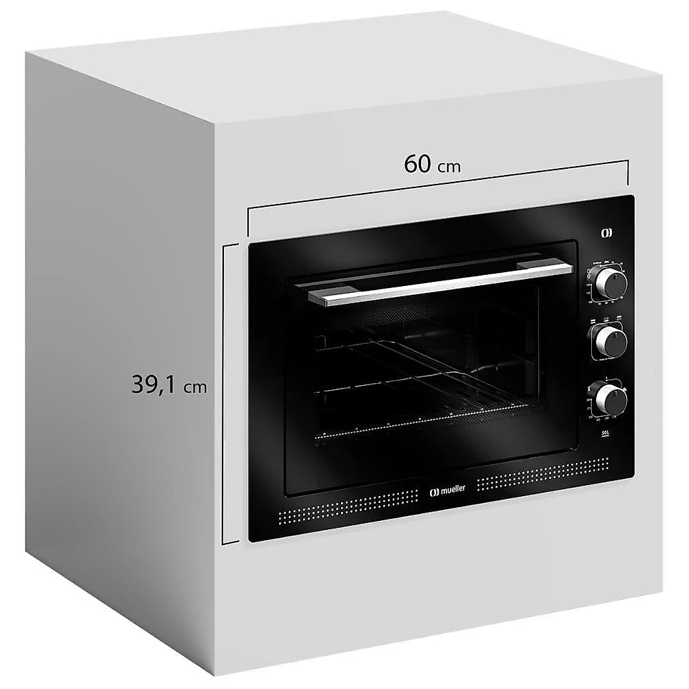 Forno Elétrico De Embutir Mueller Preto 50 Litros MFE50K 110V