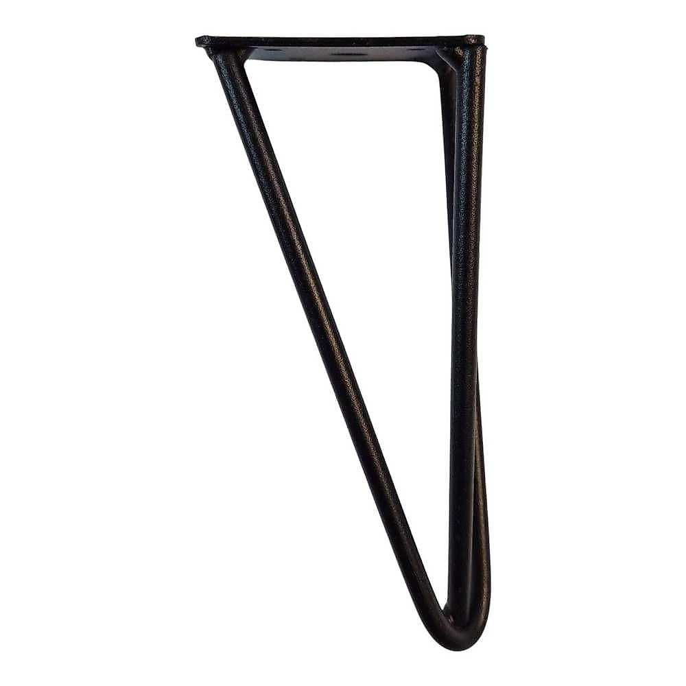Kit 06 Pés Hairpin Legs 15cm Aramado De Aço Triplo Para Móveis E Estofados - Desk Design