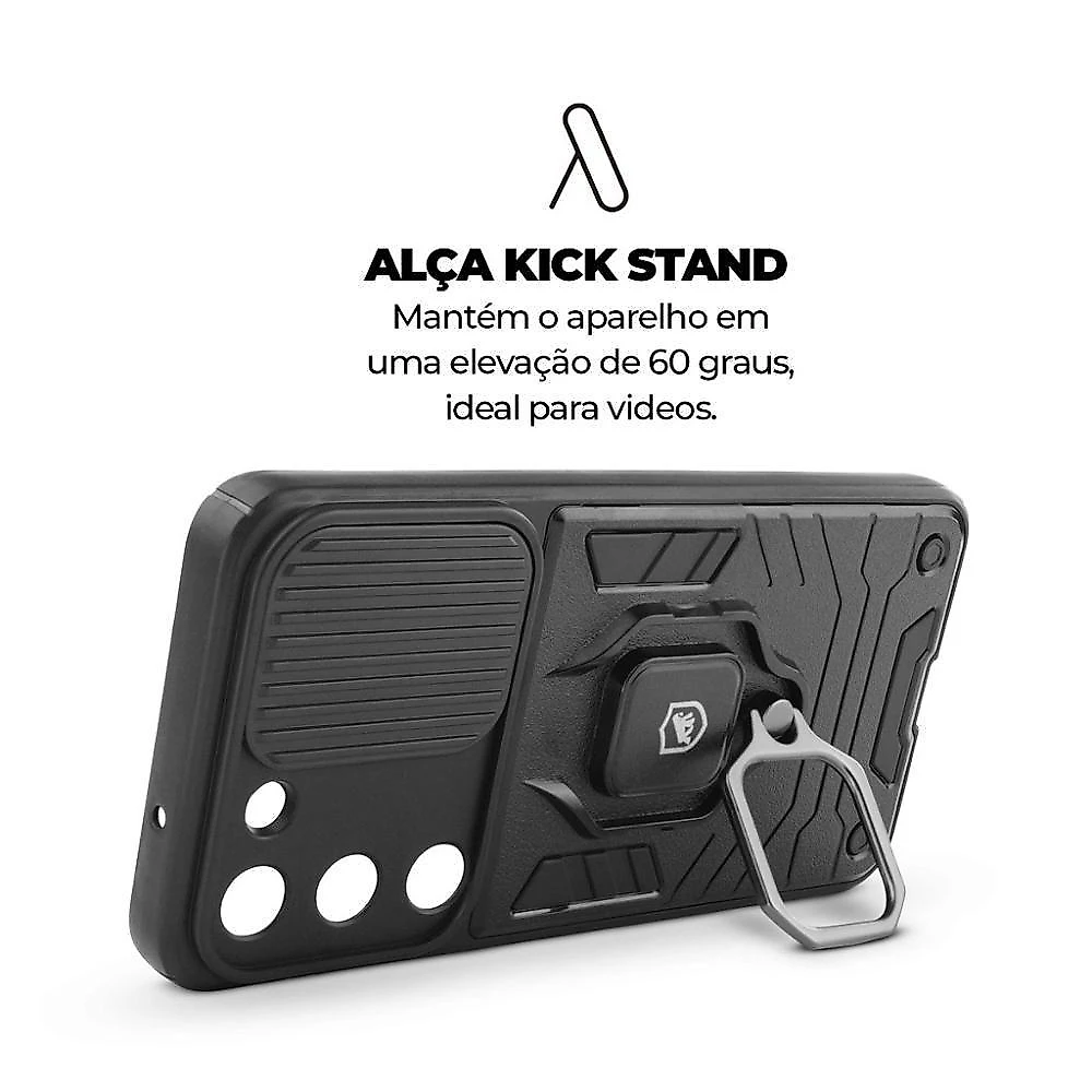 Kit Capa Defender E Película Dual Glass Para Samsung Galaxy S23 Plus - Gshield