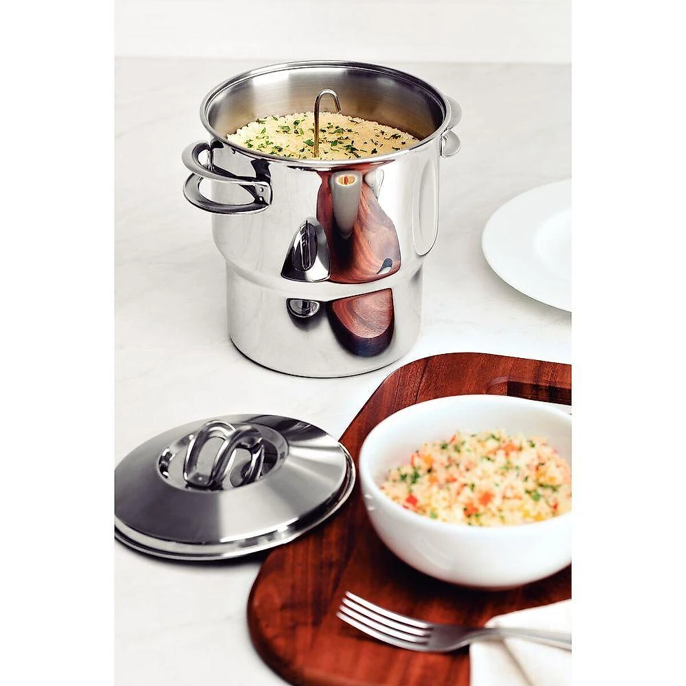 Cuscuzeira Solar em Aço Inox com Tela Perfurada e Tampa com Saída de Vapor Inox Tramontina