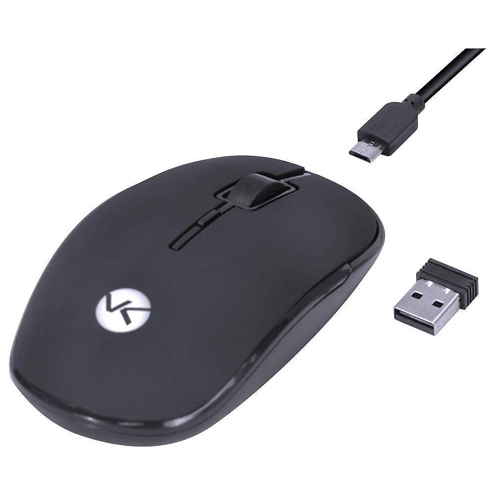 Mouse Sem Fio Recarregável Power One 1600dpi - Receptor Usb