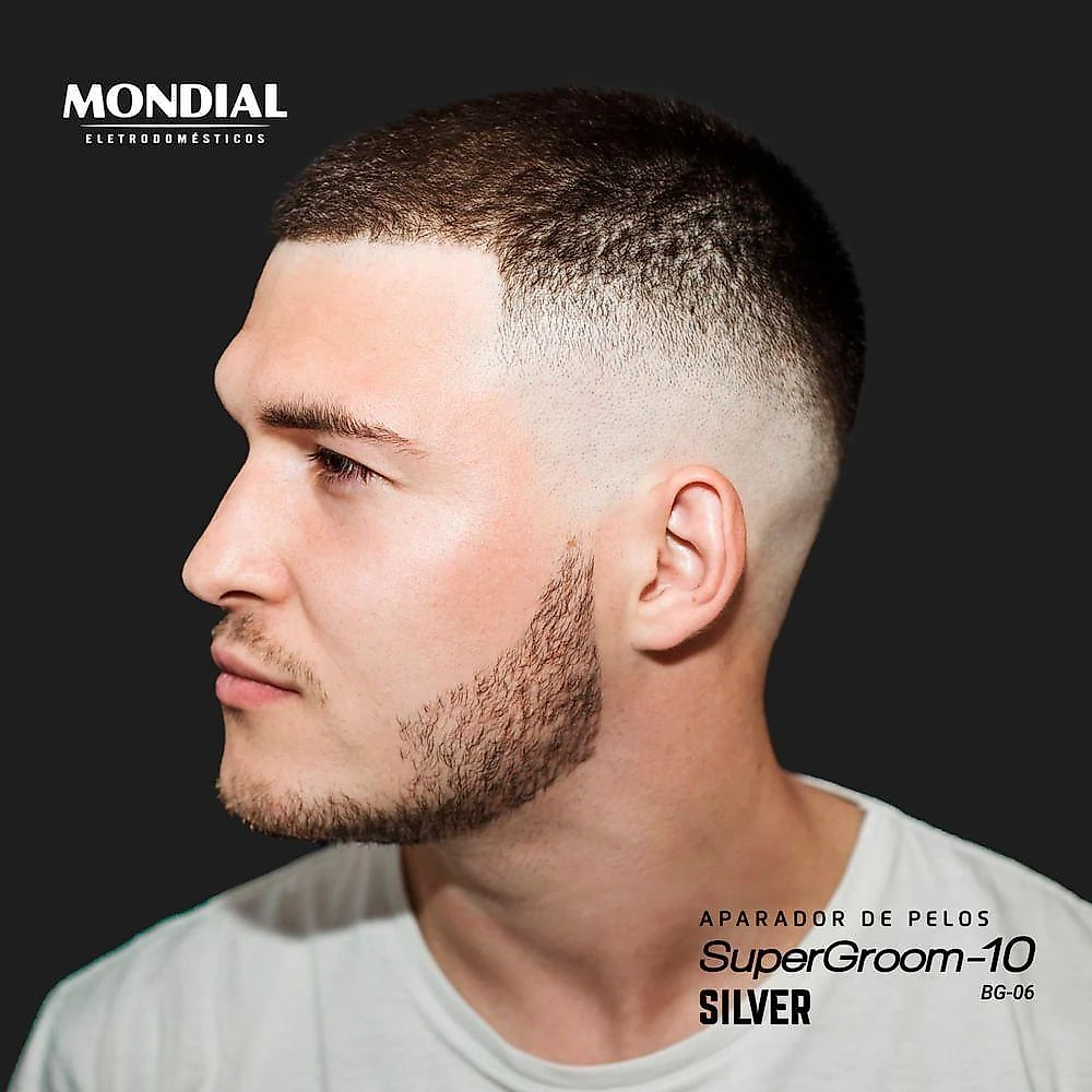 Aparador De Pelos Super Groom 10 Mondial Preto/Prata 6W BG-06 Bivolt