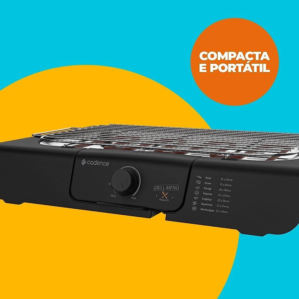 Churrasqueira Elétrica Cadence Grill Menu 110V