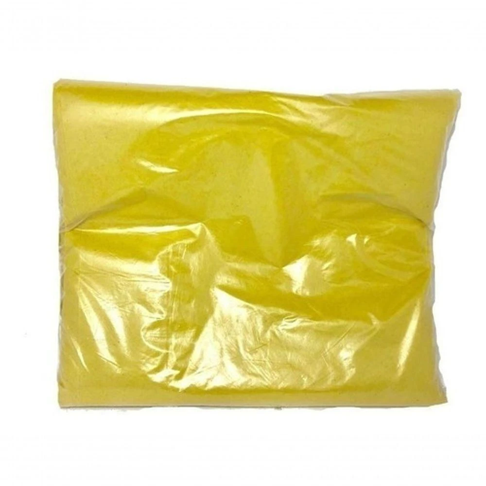 Saco para Lixo Saco de Lixo 80 Litros Amarelo Comum para Descarte de Resíduos em Polietileno