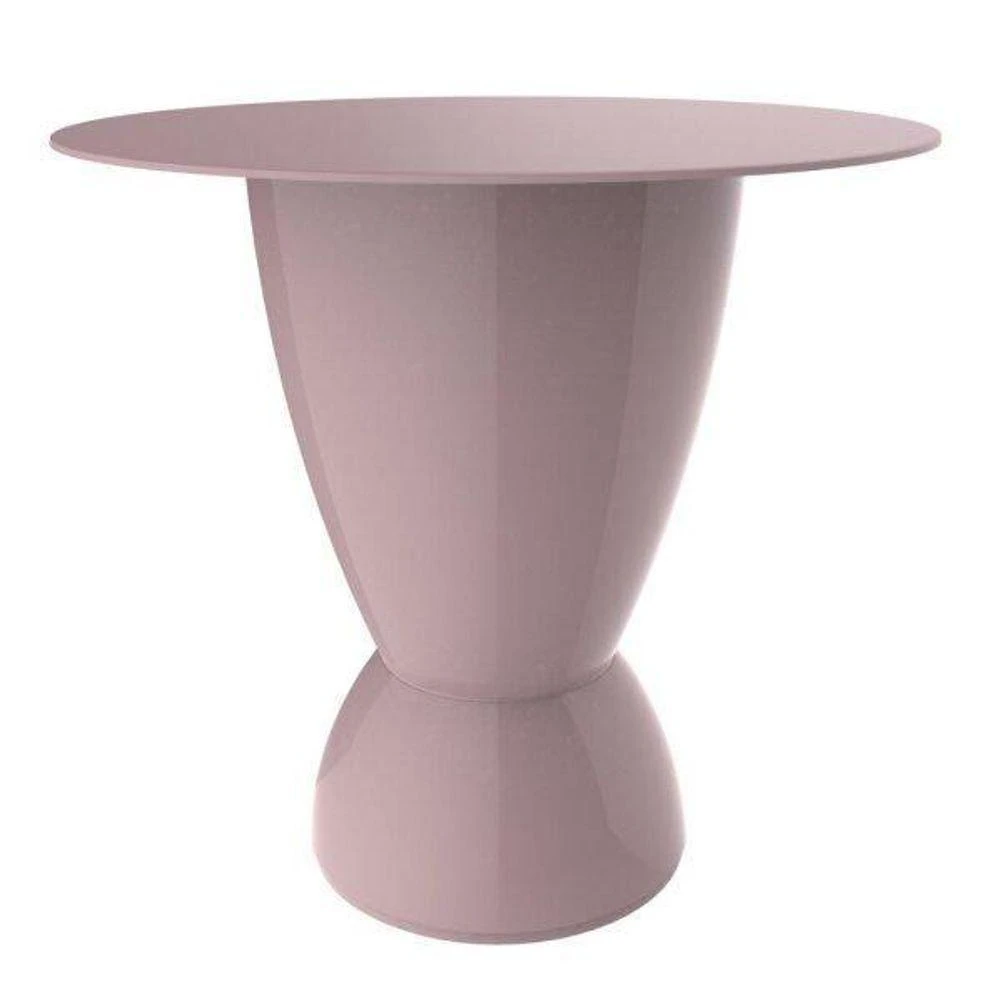 Mesa Lateral Apoio Argo Redonda Plástico 60CM Rosa I'm In Home