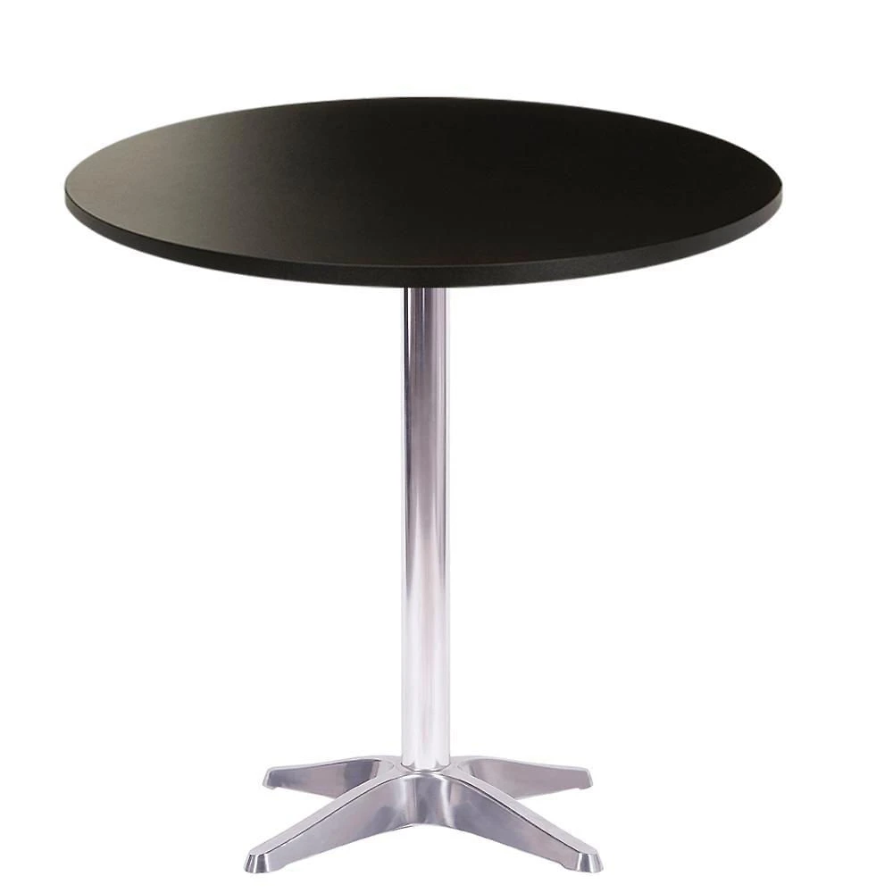Mesa Delta 76,50 Cm (altura) Com Tampo Em Mdp Redonda 80 Cm Preto