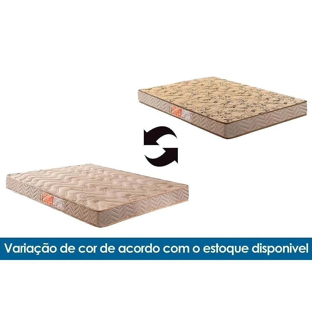 Conjunto Box Baú Queen Colchão Espuma Paropas D33 Pasquale Clean + Base Crc Suede Clean (158x198)