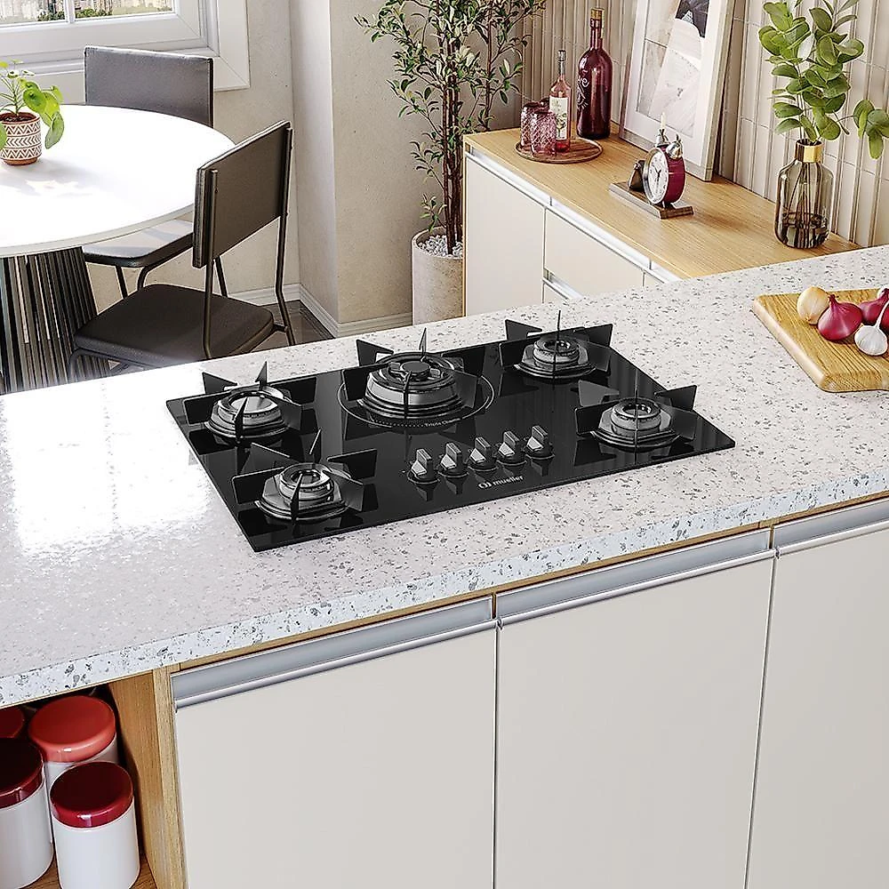 Cooktop Mueller 5 Bocas Queimador Tripla Chama MCG5BC Bivolt