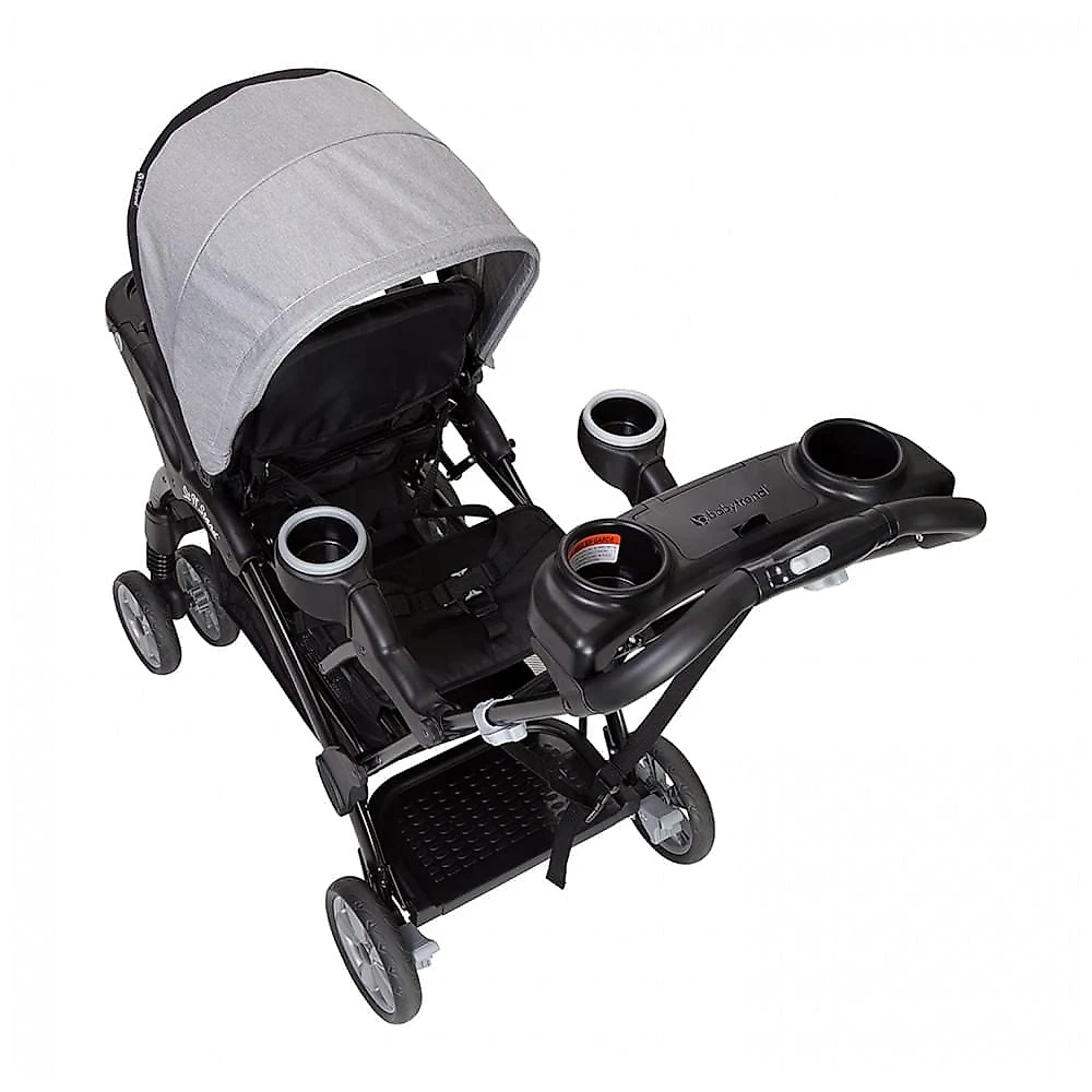 Carrinho Baby Trend Sit N Stand Ultra Duplo Cinza-Neblina 2 Crianças Até 22,7 kg