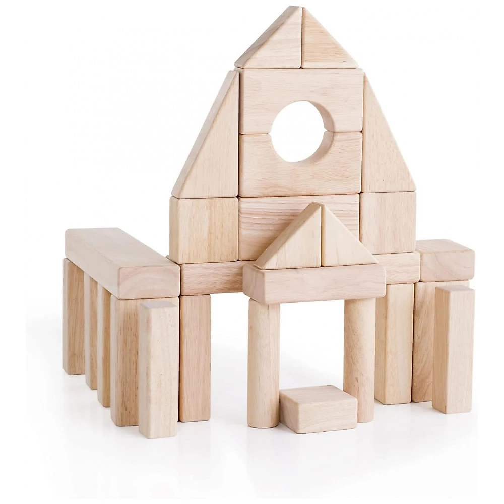 Blocos Unitários Guidecraft Set E Natural Madeira Durável 218 Peças Aprendizagem Inicial STEM G2151