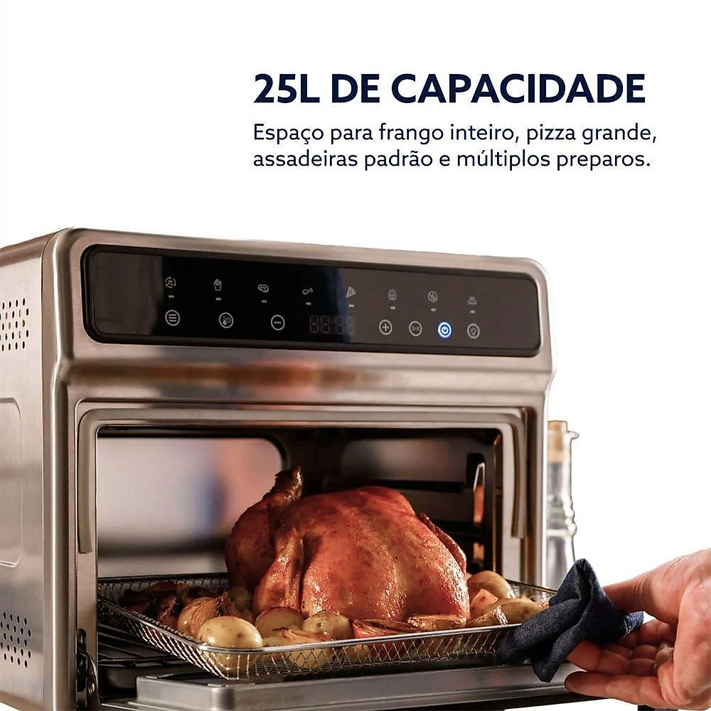 Forno e Fritadeira sem Óleo Oster Digital Pro 25L 1800W Preto 220V