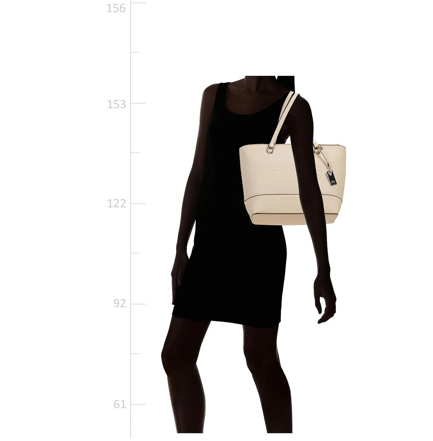 Miniatura Bolsa De Ombro Bege Guess Haddington Com Chaveiro