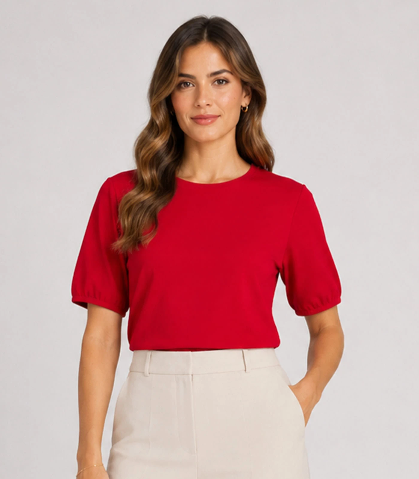 Blusa Feminina Em Tecido Henera Infinita Cor Vermelho