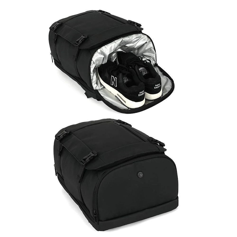 Mochila para Notebook Up4you Pu Impermeável Porta Calçados 25L Preto Executiva