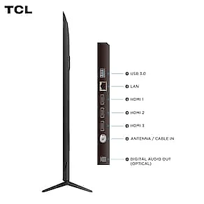 Smart TV TCL 85 Polegadas 4K QLED 85P7K Google TV Áudio Onkyo Hands-Free