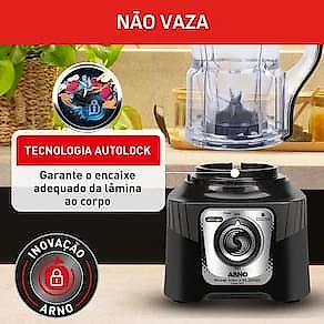 Liquidificador Arno Power Max XXL 2200W 2,25L 6 Lâminas Preto 110V