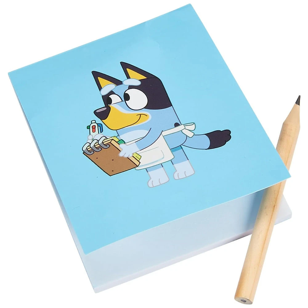 Jogo De Chá Bluey Em Madeira – 18 Peças Com Bandeja, Bule, Xícaras, Biscoitos, Açucareiro E Bloco Notas (Certificado FSC).