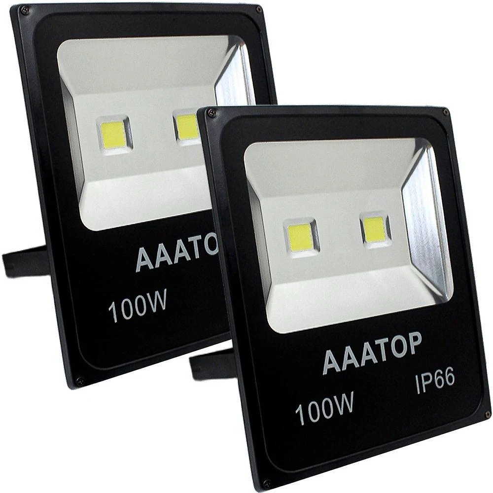 Kit 6 Refletor Led 100W para Iluminação Externa com Proteção IP65 IP66 Branco