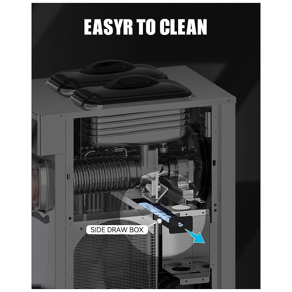 Máquina de Sorvete Soft Comercial GSEICE Inox 2x8L Alta Produção 2500W 110V Modelo GSEICE