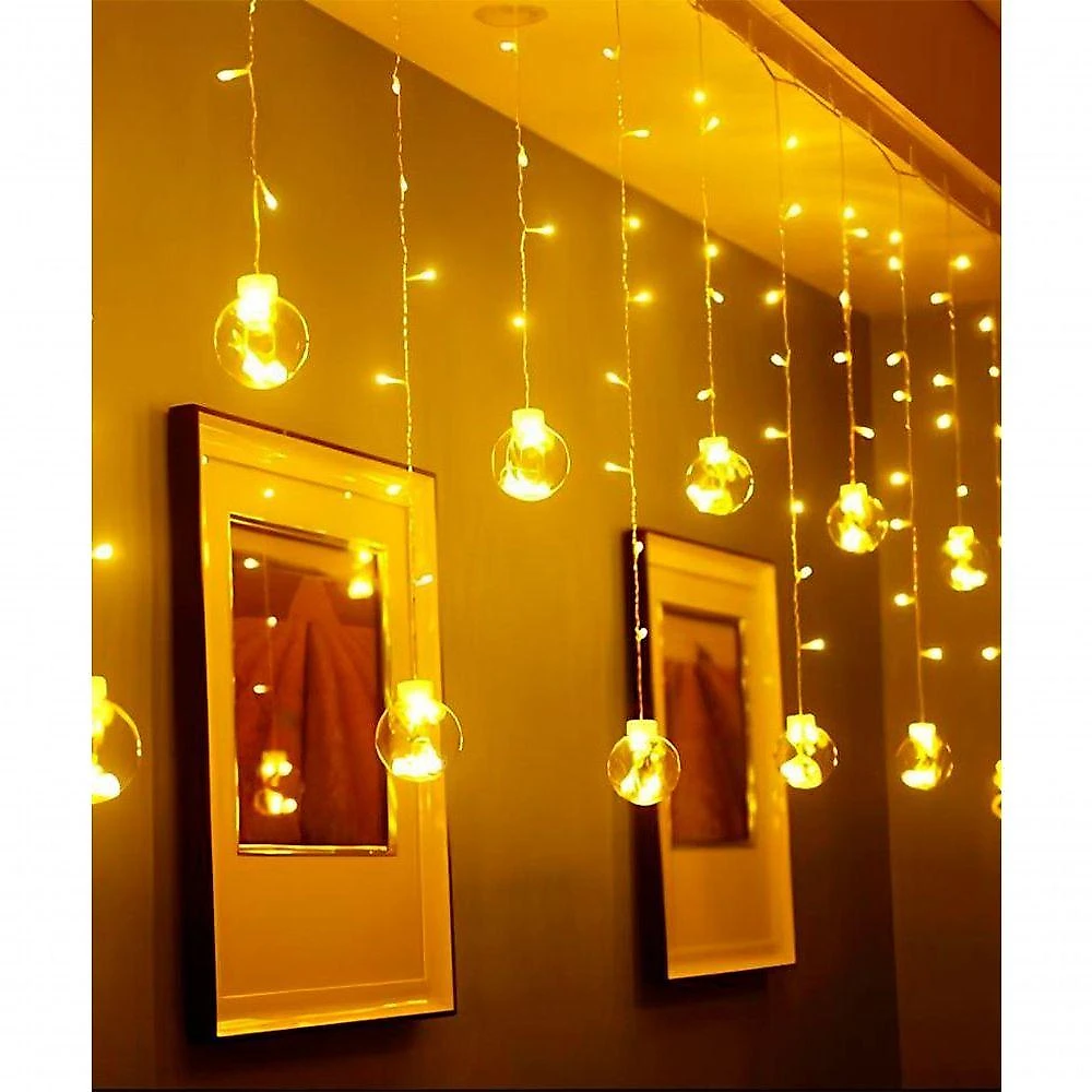 Pisca Decorativo Cordão Varal 12 Lâmpadas Com Led Amarelo 3m