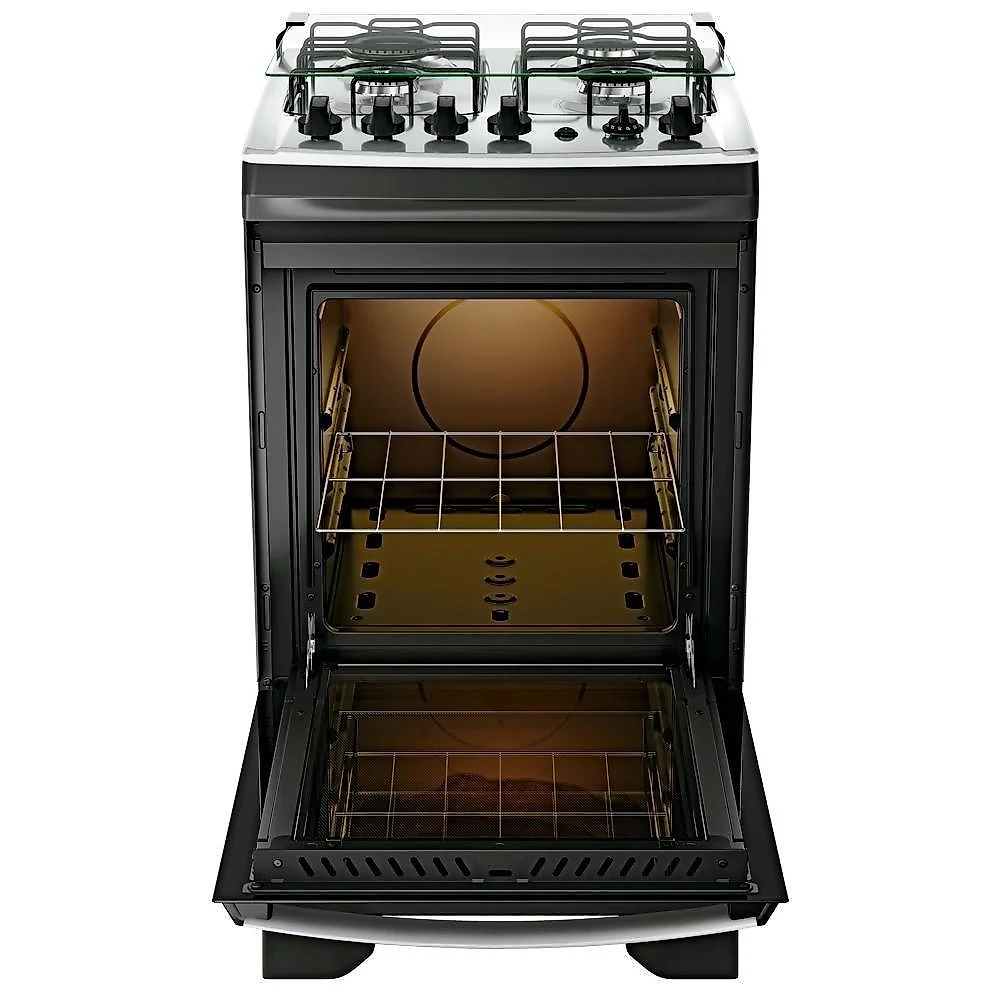 Fogão 4 Bocas Dako Supreme Mesa de Inox e Timer Bivolt - Preto