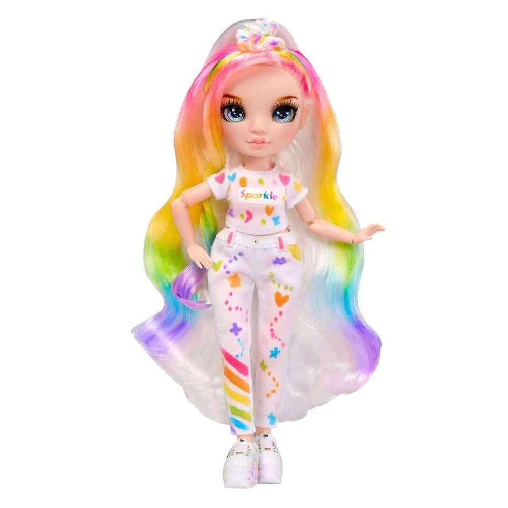 Boneca Fashion Color & Create Olhos Azuis DIY Marcadores Laváveis Azul Rainbow