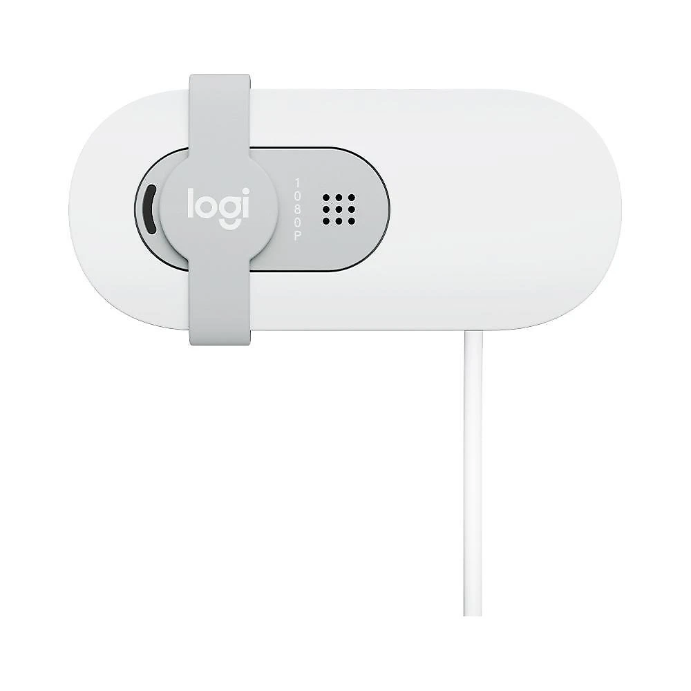 Webcam Logitech Brio 100 Full HD 30 FPS, Microfone, USB-A, Correção Automática, Branco - 960-001615