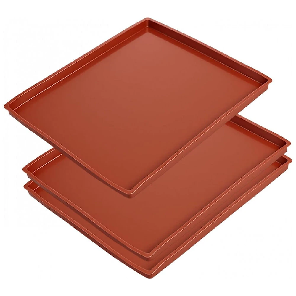 Bandejas Silicone Desidratador TAICHEUT Marrom Antiadherente Kit 10 Unidades 30x25cm