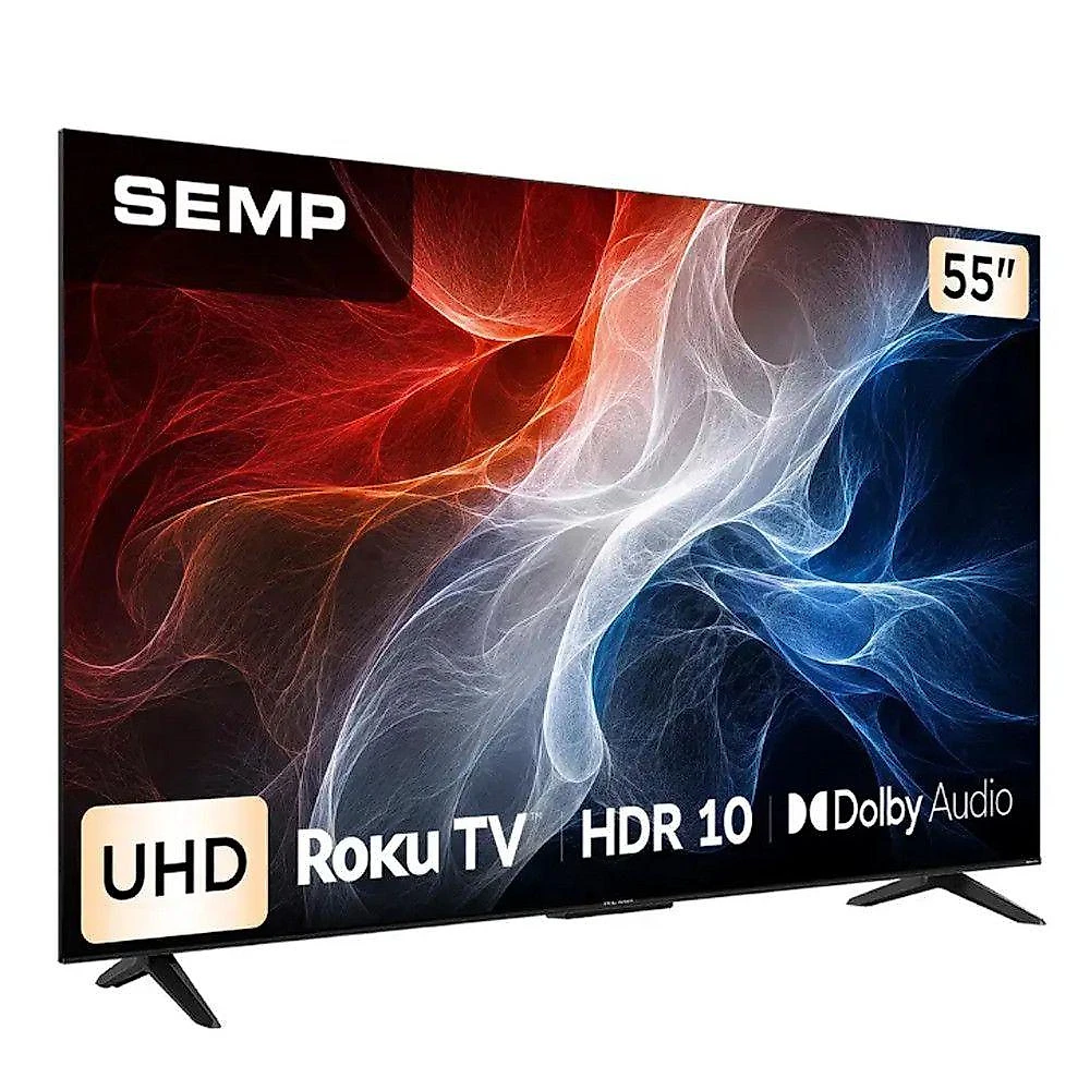 Smart TV Semp S62E 55 Polegadas 4K Ultra HD LED Roku TV Preto Bivolt