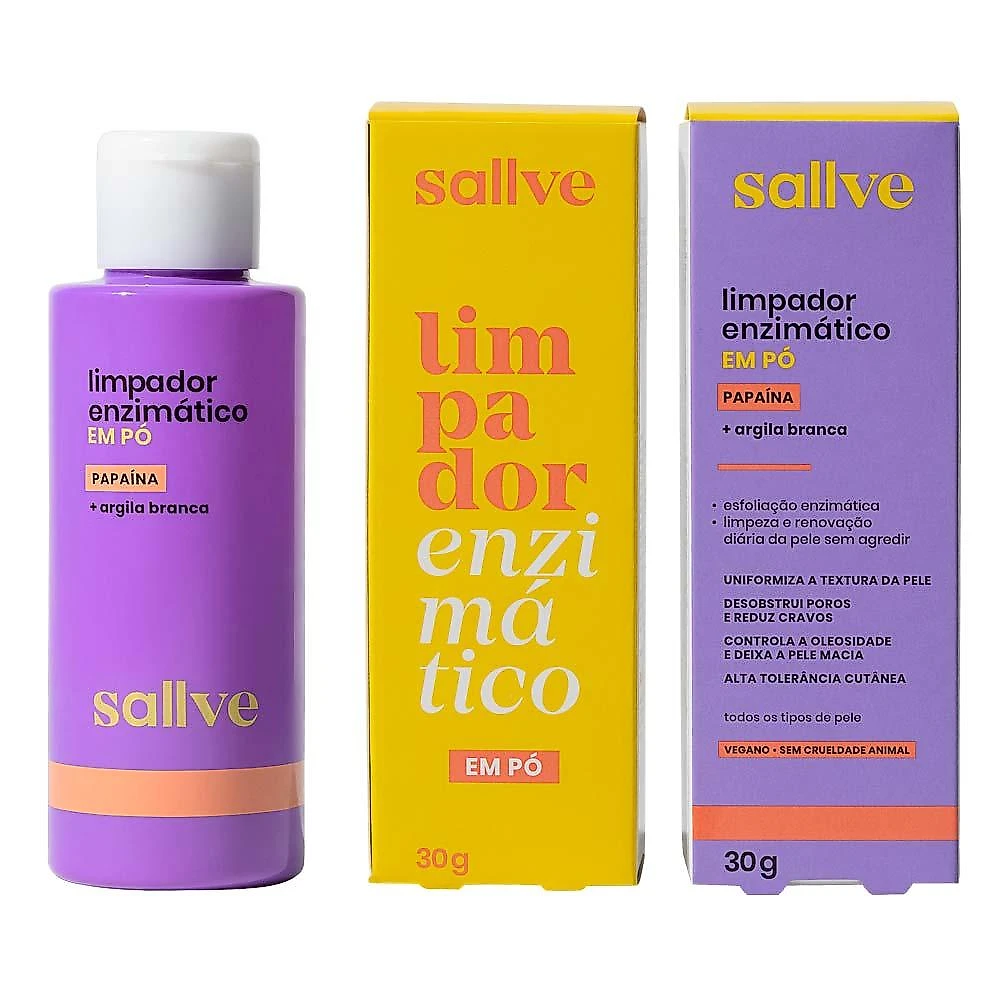Limpador enzimático em pó sallve 30g