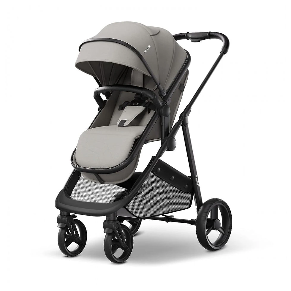 Carrinho de Bebê 2 em 1 Mompush Wiz com Assento Reversível, Cáqui
