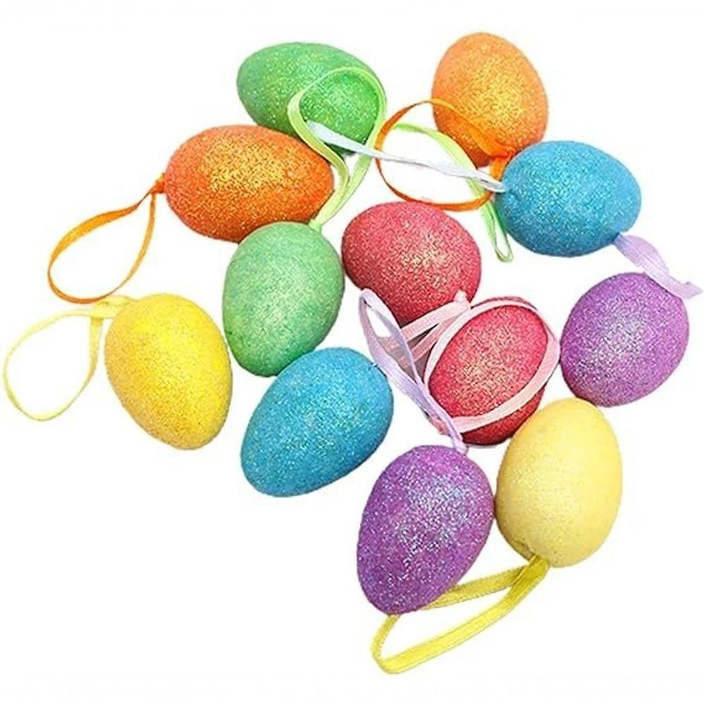 Enfeite Decorativo Páscoa 30 Ovos Pendentes Coloridos