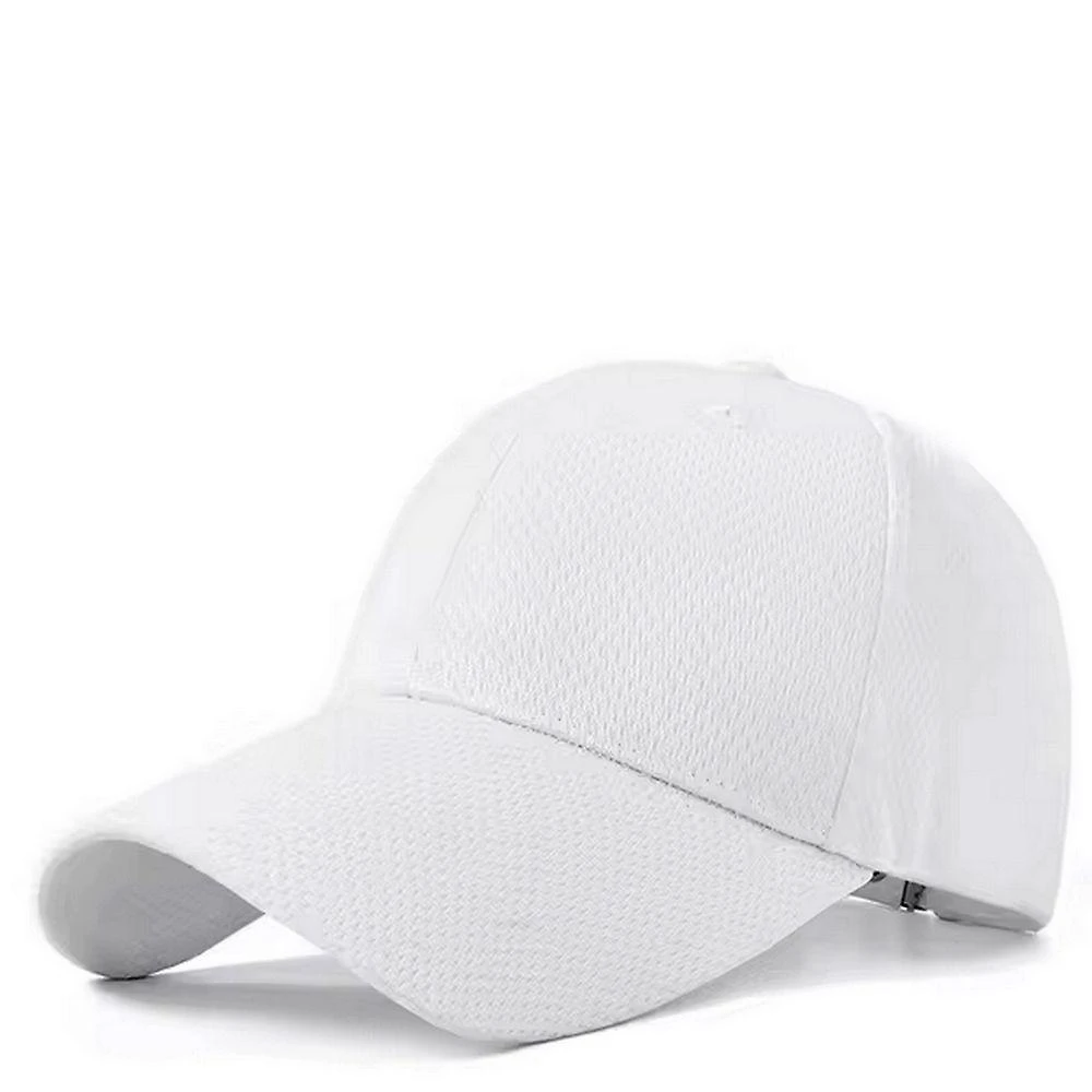 Boné De Beisebol Clássico Respirável Monocromático Unissex Branco