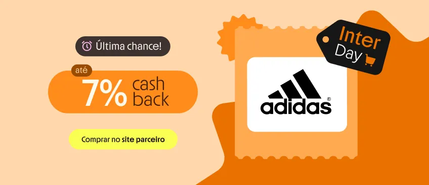 ADIDAS COM ATÉ 7% DE CASHBACK