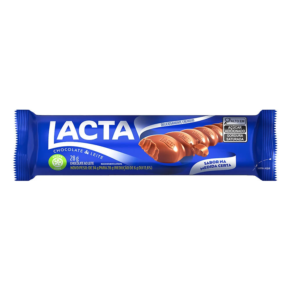 Chocolate Lacta ao Leite 28g