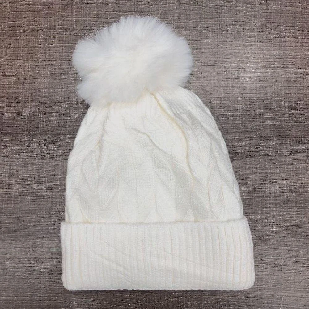 Gorro Infantil OEM Liso com Pompom em 100% Lã Acrílica 16cm X 19 e 5cm Forrado Menino e Menina
