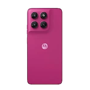 Kit Motorola Moto G47 5G 128GB Rosa com Fone Bluetooth Moto Buds Bass Preto