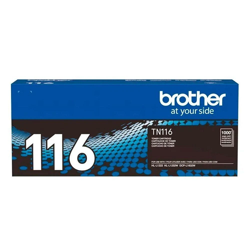 Toner TN116BR com Rendimento Médio Até 1000 Páginas Preto Brother