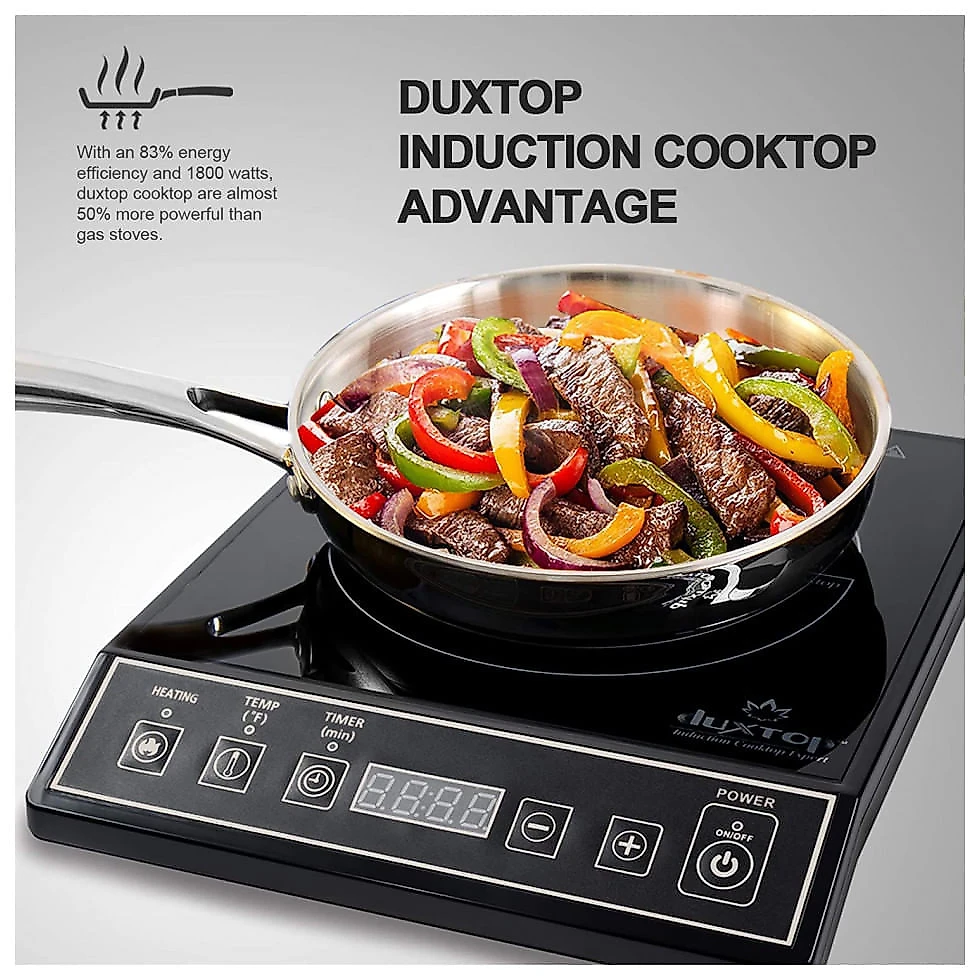 Cooktop de Indução Portátil Duxtop com Controle Digital e Temporizador de 3 Horas 110V 1800W