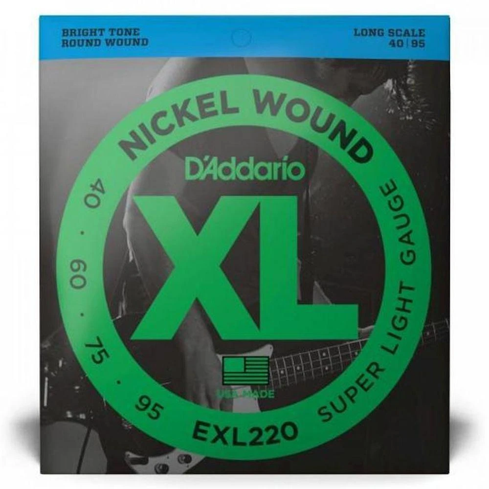Encordoamento Baixo 4 Cordas .040-.095 Xl Nickel Exl220 D